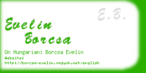 evelin borcsa business card